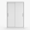 Schwebetürenschrank Kleiderschrank Schrank 120 cm Weiß/Weiß Produktbild-Vorschau 3
