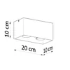 Deckenleuchte QUAD weiß 2xGU10 10W Aluminium 10x10x20cm Produktbild-Vorschau 5