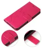 A pink floral flip phone case is shown from a diagonal angle, with two close-up insets highlighting the clasp and strap. Produktbild-Vorschau