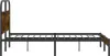 A side view of a metal bed frame with a wooden headboard. Produktbild-Vorschau