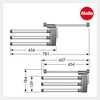 Hailo Handtuchhalter Secco AluLine, 3-armig, 184 mm Produktbild-Vorschau 9