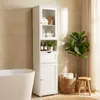 HOKEEPER Armoire haute de salle de bain blanche – Armoire Voir les images du produit 8