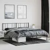 vidaXL Cadre de lit avec tête de lit en métal noir 200x200 Voir les images du produit 4