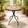 Dekorativer Mosaik Tisch Mosaiktisch Gartentisch Gartenmöbel Bistrotisch 60x70cm Produktbild-Vorschau