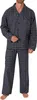 Herren Flanell Pyjama Schlafanzug zum durchknöpfen - auch Produktbild-Vorschau 1