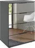 Nachtschrank 74cm hoch, graphit mit Spiegelfront, ideal für Produktbild-Vorschau 1