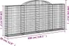 Gabionen mit Hochbogen 13 Stk 300x30x120/140cm Verzinktes Produktbild-Vorschau 6