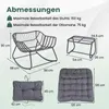 KOMFOTTEU Schaukelstuhl mit Hocker, übergroßer Gartensessel Produktbild-Vorschau 9
