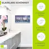 ARTland Glasbild Tannenwald im Schnee vorm Sternenhimmel Produktbild-Vorschau 2