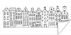 MuchoWow® Poster Haus - Amsterdam - Schwarz - Weiß 80x40 cm Produktbild-Vorschau 1