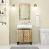 vidaXL Specchio 70x50 cm in legno massiccio antico e vetro Anteprima dell’immagine prodotto 2