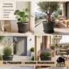 BigDean 62cm Blumentopf mit Untersetzer rund Anthrazit - Produktbild-Vorschau 9