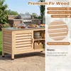 COSTWAY, armadietto da giardino in legno, mobiletto Anteprima dell’immagine prodotto 6