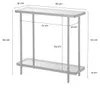 CALICOSY - Console avec deux plateaux en verre fumé L80 cm Voir les images du produit 7