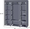 Kleiderschrank Stoffschrank Faltbarer Kleiderschrank mit 12 Produktbild-Vorschau 6