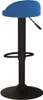 A blue bar stool with a black base and column. Produktbild-Vorschau