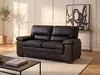 Ledersofa 2-Sitzer - Büffelleder - Schwarz - MIMAS Produktbild-Vorschau 2