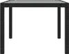 vidaXL Gartentisch Schwarz 190x90x75 cm Gehärtetes Glas Anteprima dell’immagine prodotto 4