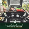 BURNHARD 2-Brenner Gasgrill Wayne 4,4 kW – Tragbarer Produktbild-Vorschau 4