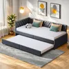 Tagesbett ausziehbar 90x200, Polsterbett Bettgestell mit Produktbild-Vorschau 1