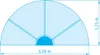 Diagram showing dimensions of a pool enclosure. Anteprima dell’immagine prodotto