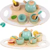 Holz Tee-Set für Kinder mit Tablett – Kaffeeservice Produktbild-Vorschau 1