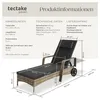 tectake Rattan Sonnenliege mit Rollen - Hochwertiges Produktbild-Vorschau 5