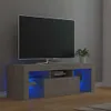 TV-Schrank mit LED-Beleuchtung Betongrau 120x35x40 cm Produktbild-Vorschau 2