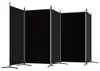 vidaXL 5-tlg. Paravent Schwarz 433x180 cm Stoff Produktbild-Vorschau 5