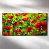 Dekor Leinwand Uhr Wandbilder Kunstdruck 60x30 Mohnfeld und Produktbild-Vorschau 2