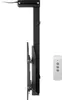 A motorized ceiling TV mount and its remote control are shown against a white background. Produktbild-Vorschau