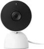 A white Google Nest Cam security camera is shown against a white background. Voir les images du produit