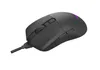 A black gaming mouse with RGB lighting on a white background. Produktbild-Vorschau