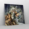 Wanduhr - Quadrat - Glasuhr - Indien stein tiger wild - Produktbild-Vorschau 4