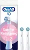 A product package for Oral-B iO toothbrush heads, showing the packaging and two individual brush heads. Náhľad obrázku produktu