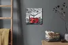 Coloray Uhr auf Leinwand 30x30 cm Wand Uhr Dekoration Produktbild-Vorschau 4