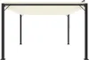 Pavillon mit Lamellendach 3x4 m Creme Stoff und Aluminium , Produktbild-Vorschau 4