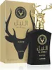 A product shot of a perfume bottle and its packaging. Voir les images du produit