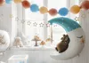 Shape Folienballon "Teddybär auf dem Mond" Blau | 80 x 98cm Produktbild-Vorschau 4