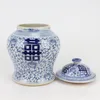 Fine Asianliving Chiński Wazon z Pokrywką Niebiesko Biała Podgląd zdjęcia produktu 3