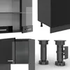 Küchenzeile Vicco R-Line Schwarz Hochglanz 300 cm mit Produktbild-Vorschau 5