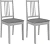 Design New Esszimmerstühle mit Kissen 2 Stk. Grau Produktbild-Vorschau 1
