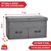 ONBEST Sitzbank mit Stauraum | 2 Schubladen | Grau | 110 kg Produktbild-Vorschau 7