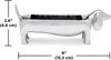 A silver dachshund-shaped ring holder with dimensions indicated. Podgląd zdjęcia produktu