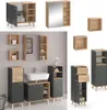 Badmöbel-Set Vicco Senyo Anthrazit 5 Teile, mit Regalen, Produktbild-Vorschau 2