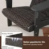 Close-up of a woven chair seat with a diagram showing its construction. Produktbild-Vorschau