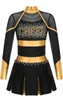 Cheerleading Mädchen Kostüm Set – Neckholder Tanzkleid mit Produktbild-Vorschau 2