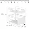 Vysoce kvalitní kovový regál s 2 výsuvnými koši do skříňky Náhled obrázku produktu 7