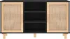 vidaXL Sideboard Schwarz 105x30x60 cm Massivholz Kiefer Produktbild-Vorschau 4
