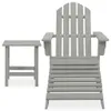 The Living Store Záhradná stolička Adirondack s podnožkou a Náhľad obrázku produktu 2